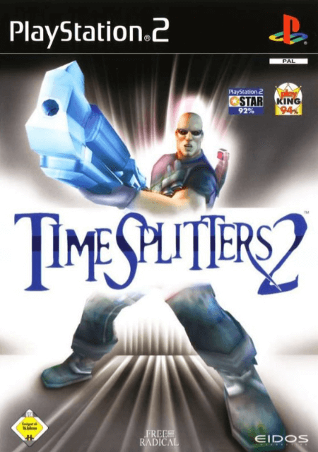 Time Splitters 2 box art for Playstation 2